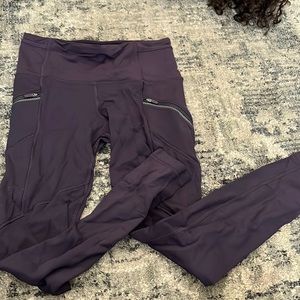 Purple fleece lined lululemon leggings